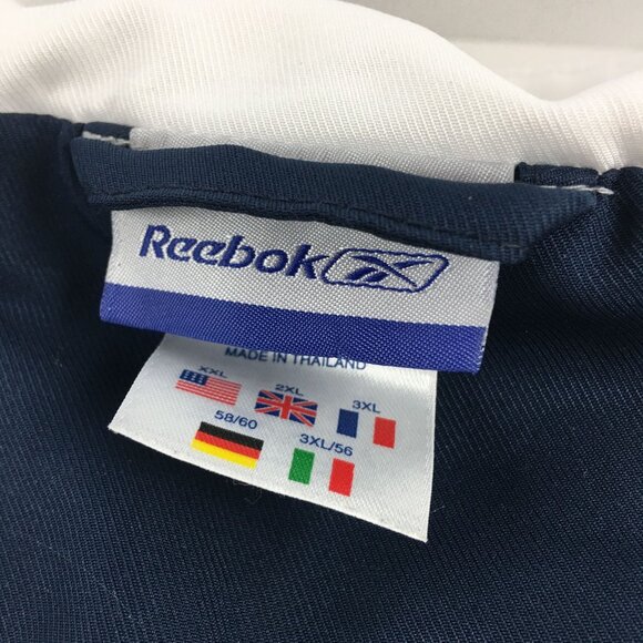 REEBOK WHITE AND NAVY WINDBREAKER JACKET MENS 2XL - Picture 4 of 4